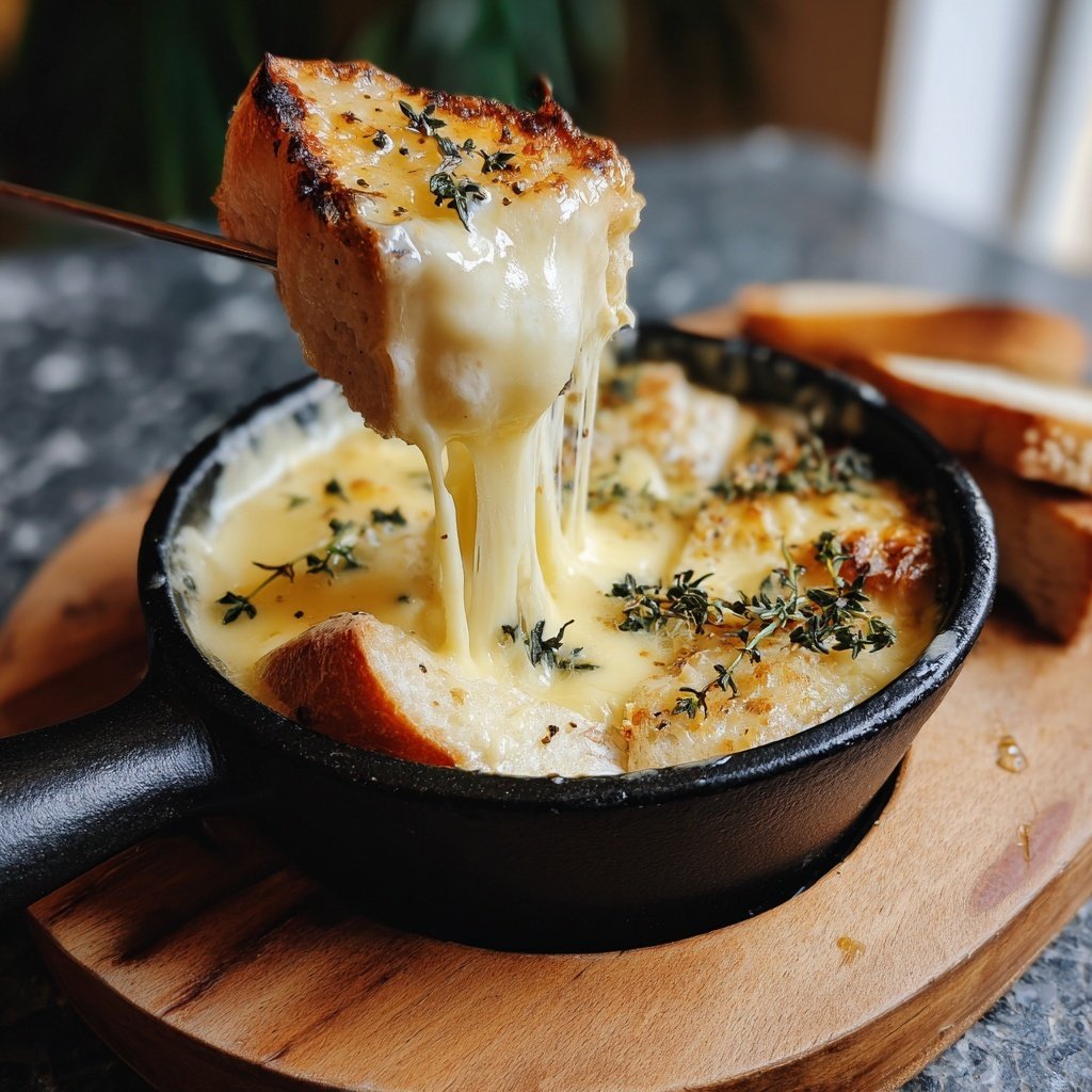 Fondue with Camembert and Thyme