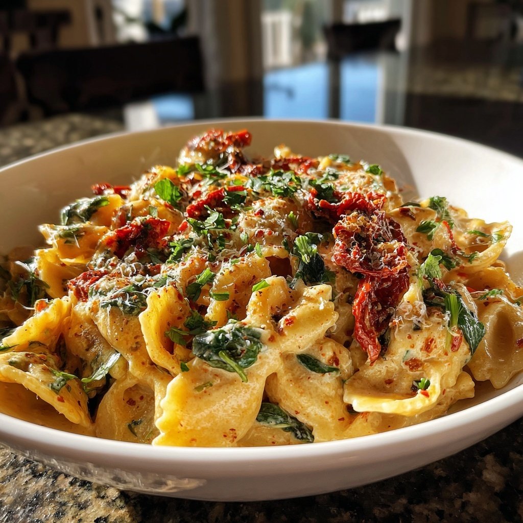 One Pot Creamy Tuscan Pasta