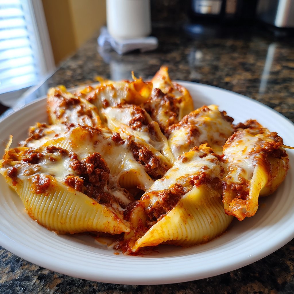 Ground Beef Stuffed Shells