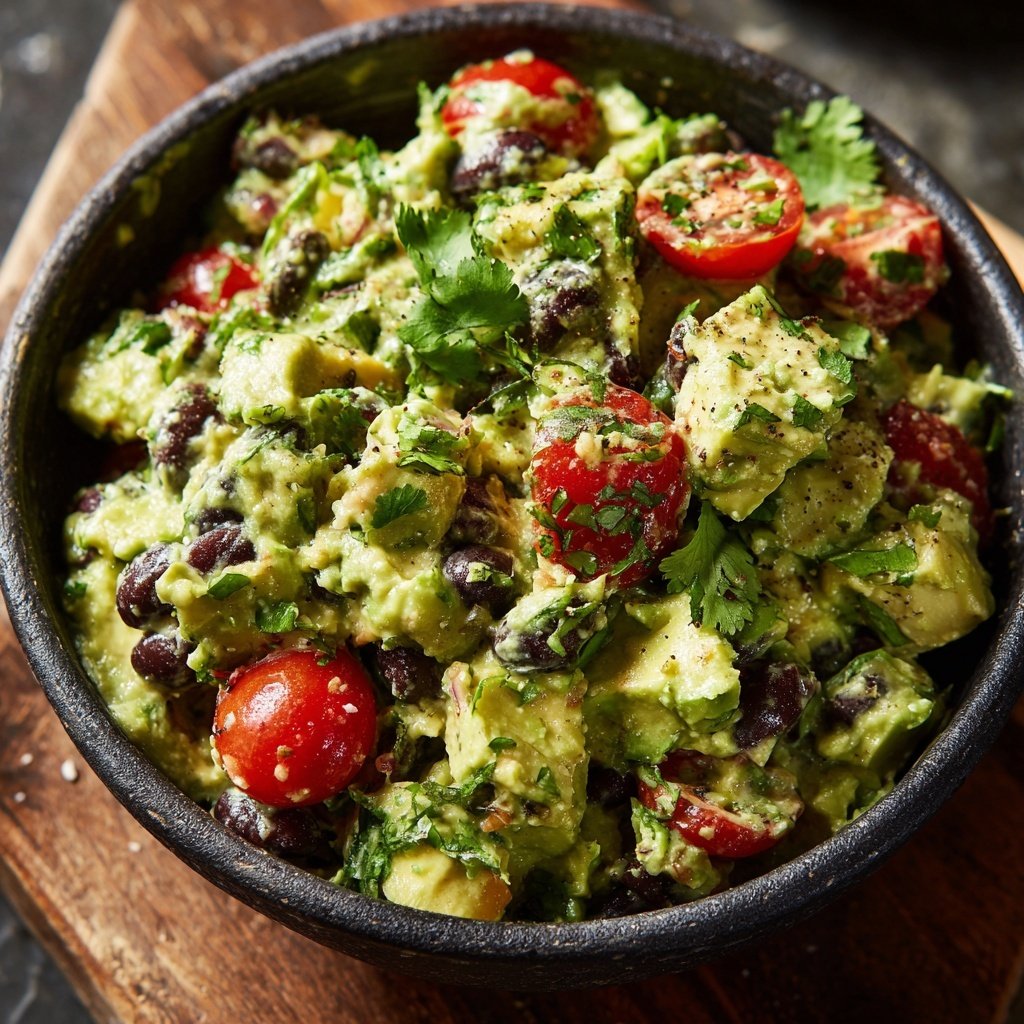 Healthy Lunch Avocado Bean Salad