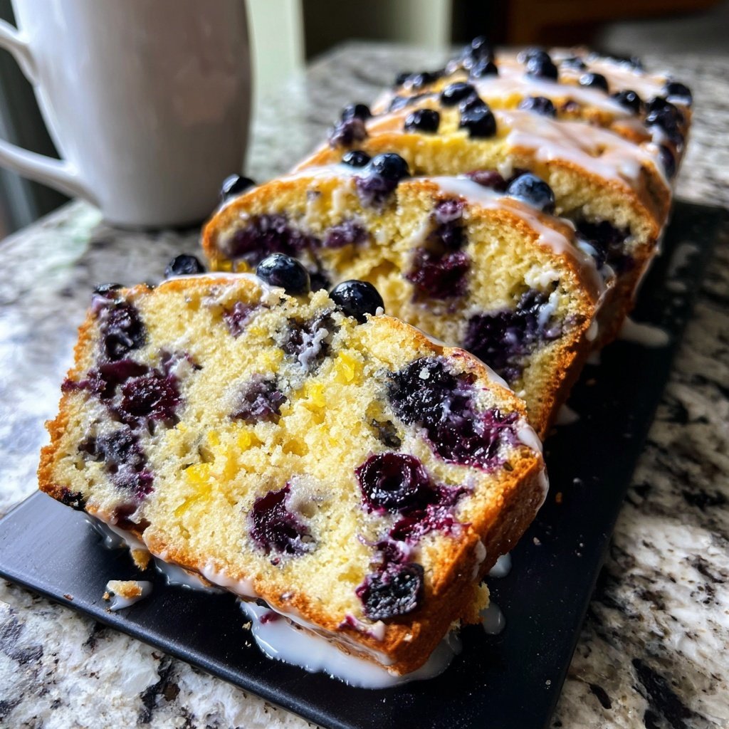 Blueberry Lemon Bread Slices