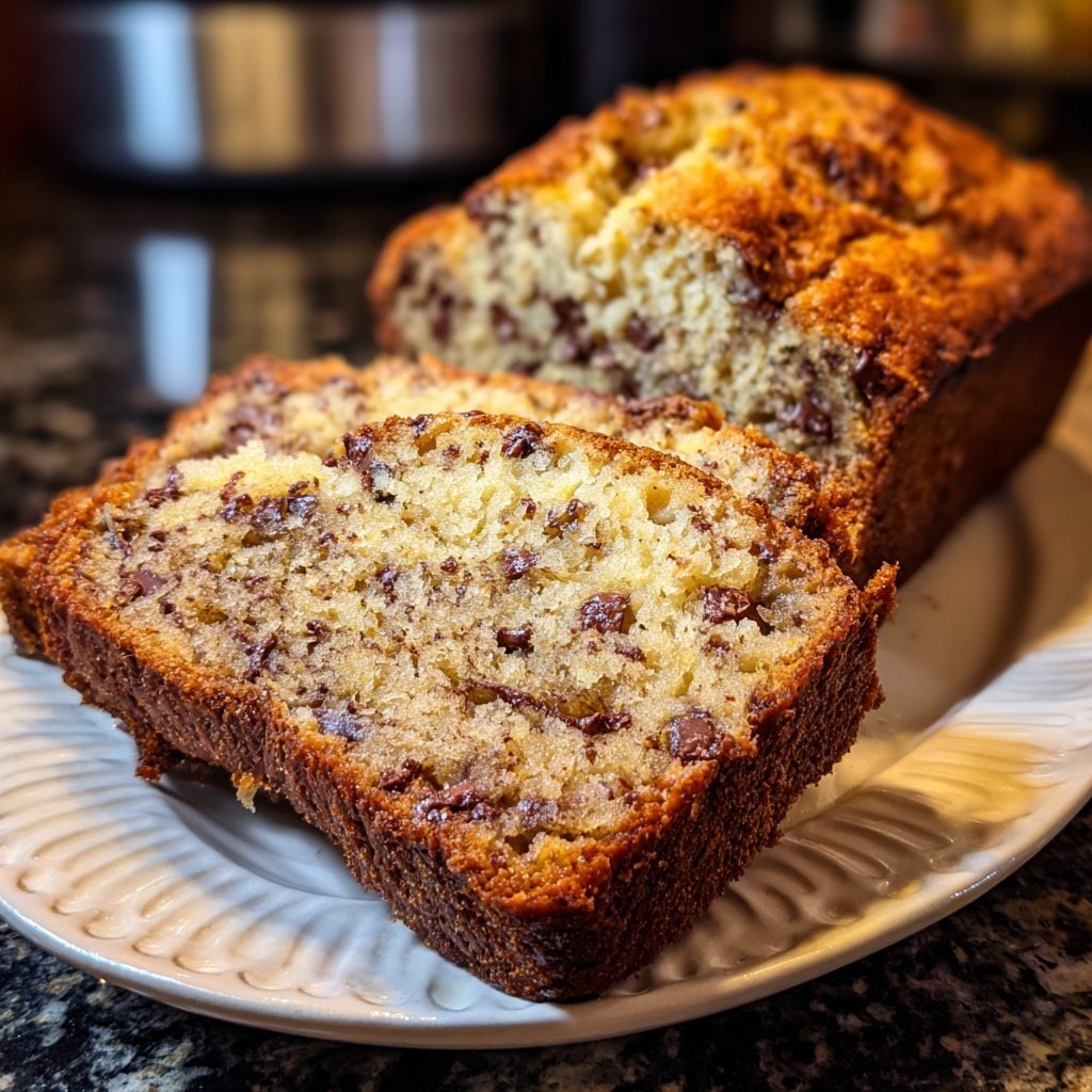 Banana Bread with Mini Chocolate Chips Recipe