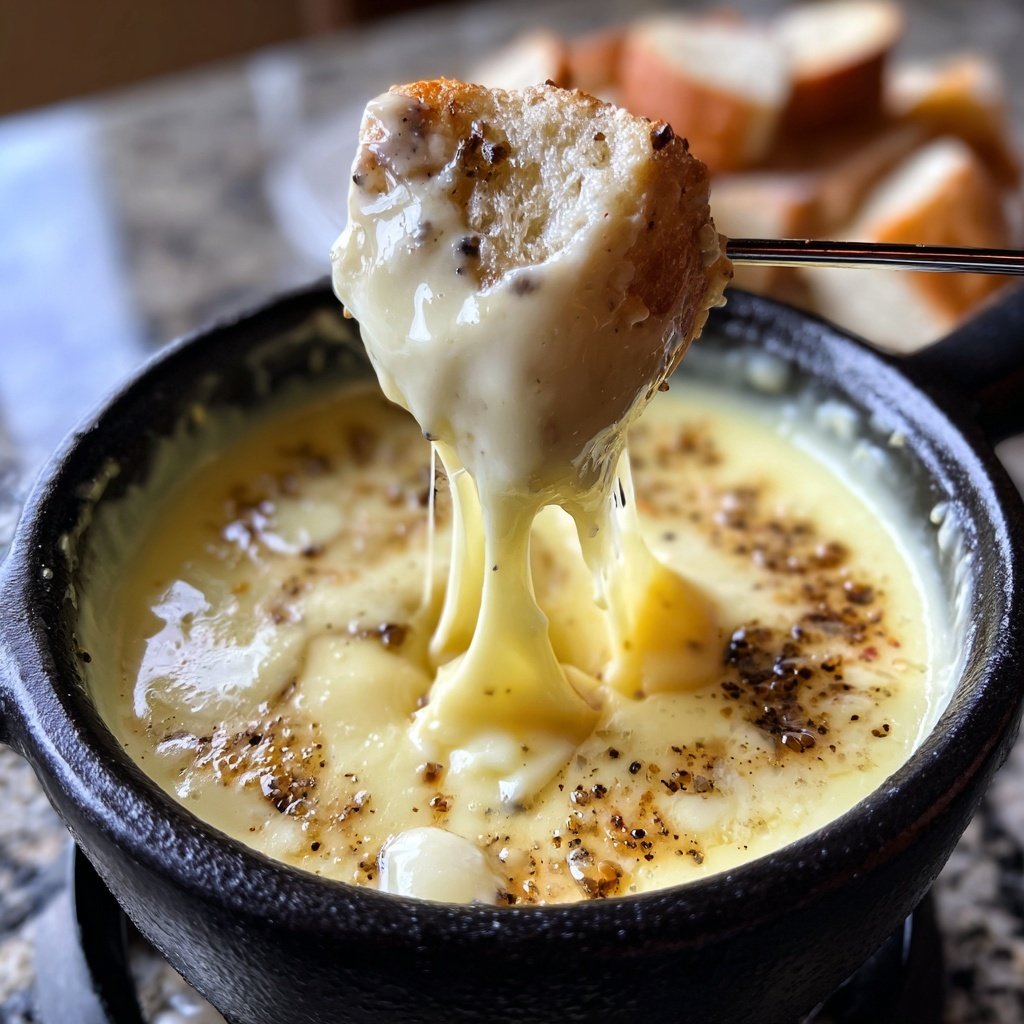 Fondue with Swiss Cheese and Nutmeg