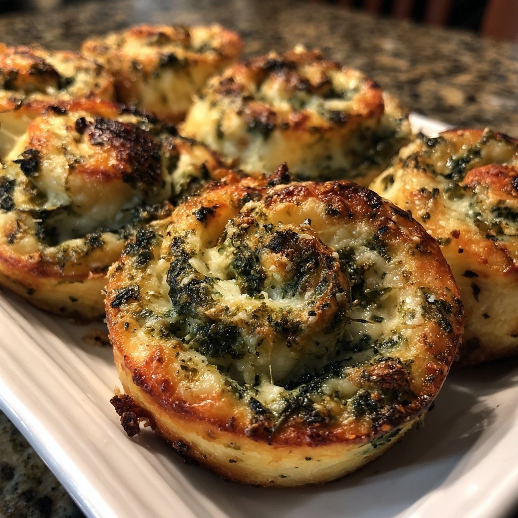 Super Bowl Appetizer Baked Spinach Pinwheels