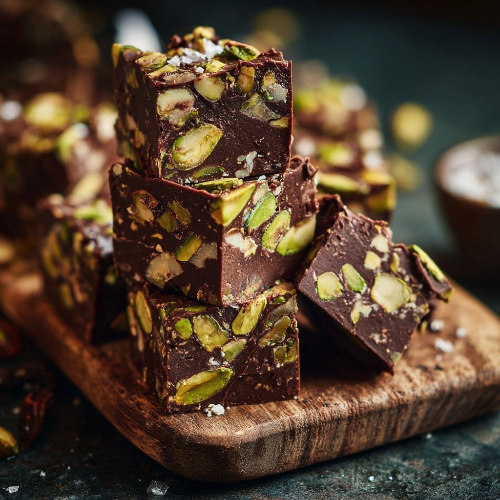 Chocolate Pistachio Fudge