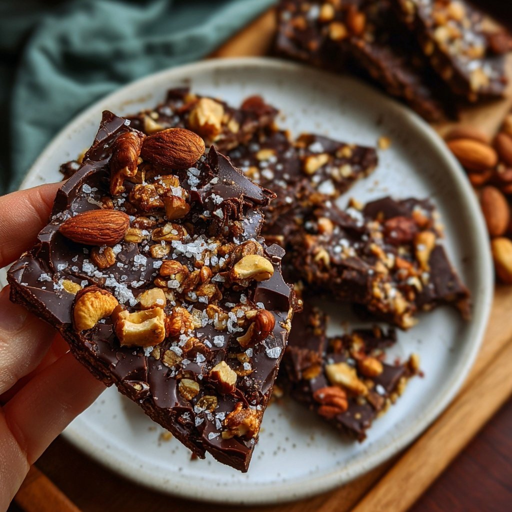 Valentines Snacks Chocolate Granola Bark
