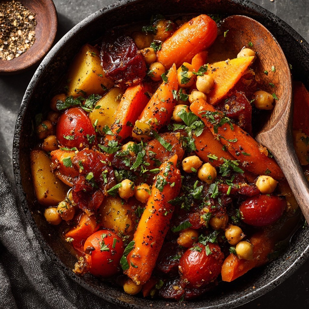Healthy Crockpot Moroccan Vegetables