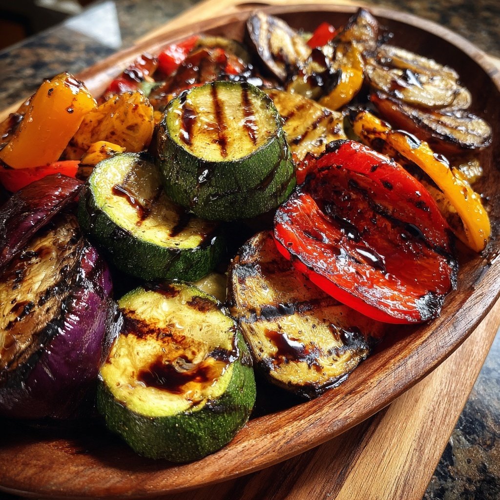 Healthy Dinner Grilled Veggie Plate